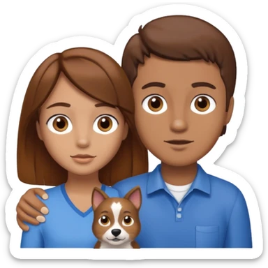 bluey bingo and a girl with brown hair brown eyes and tan sticker