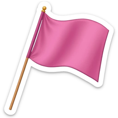 Pink flag emoji sticker