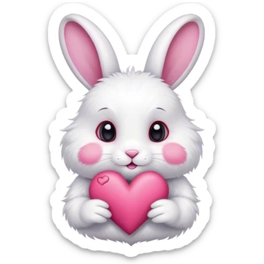 Conejo corazón  sticker