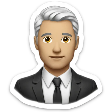 Dominant man white sticker