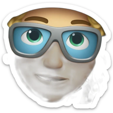 apline landfolk skier sticker