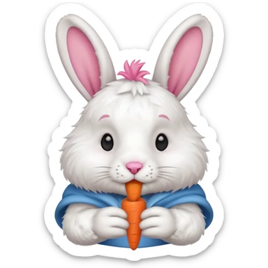 carrot-eating rabbit sticker
