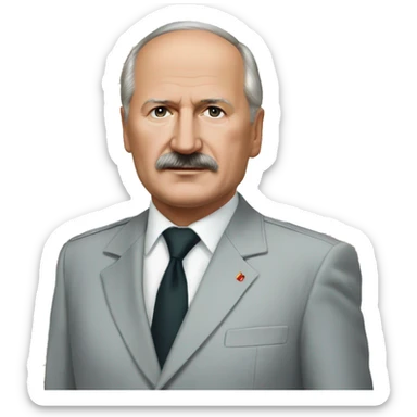 Lukashenko in an iron man suit sticker