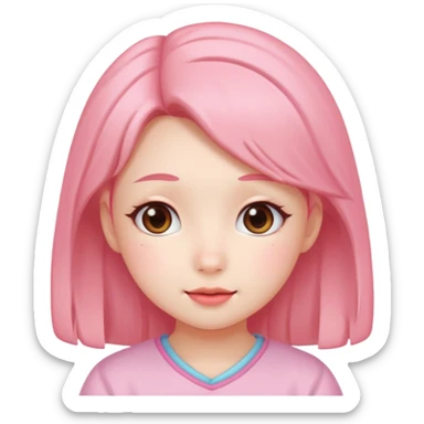 Cute kawaii girl sticker