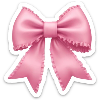 Light pink bow with ruffles sticker