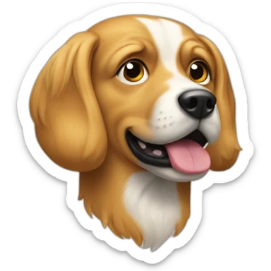 A dog which looks like Donald trump sticker