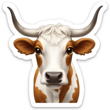 texas longhorn heifer sticker