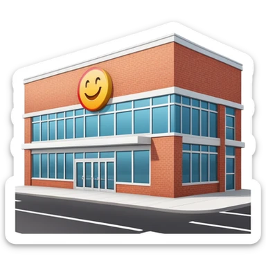 large grocery supermarket building exterior sticker