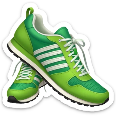 "Green Running shoes sticker