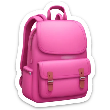 school bag pink sticker