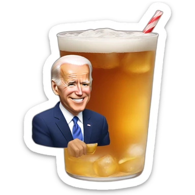 Joe Biden drink a bear sticker