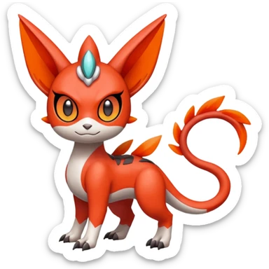 Meloetta-Guilmom-Trico-Pokémon-Fakémon-fusion-hybrid-creature sticker