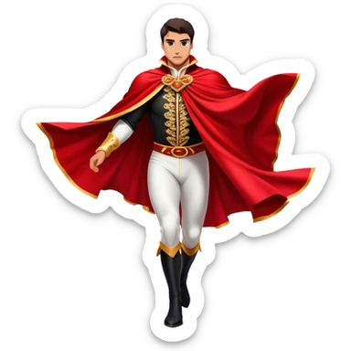 ​Cinematic Spanish Matador Holding a Red Cape, rendered with dynamic motion blur and vivid, high-contrast lighting, sticker