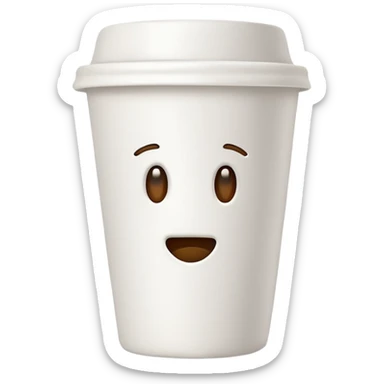 takeaway coffee cup without face  sticker