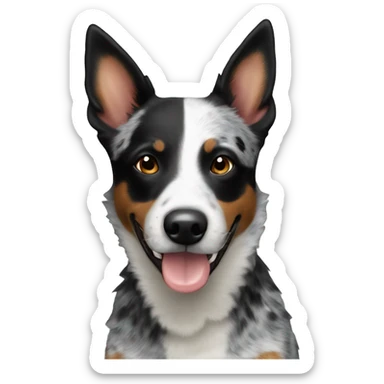Australian cattle dog black and white sticker