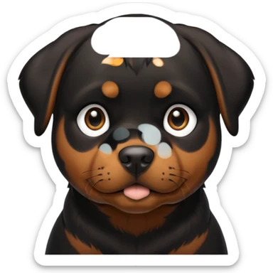 Perrita rottweiler sticker