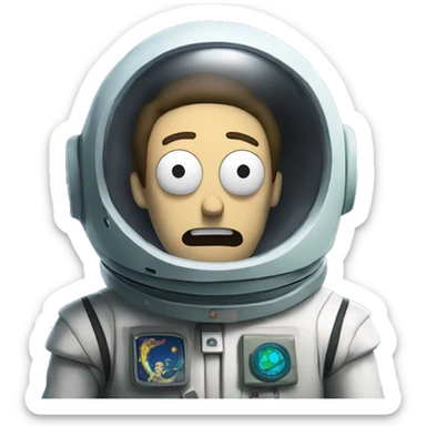 Rick and Morty in space  sticker