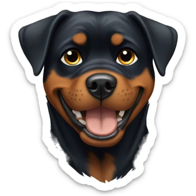 Rottweiler on a windy day sticker