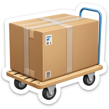 Furniture Dolly – with a sofa or boxes stacked on it sticker