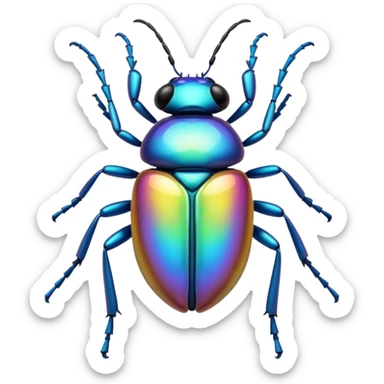 very shiny bug sticker