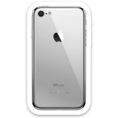 an elegant metallic chrome iphone sticker