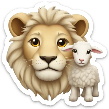 lion and lamb sticker