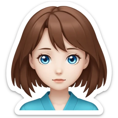 Miku nakano from quintessential quintuplets ￼ sticker