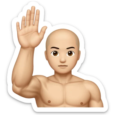 Chinese fist and palm salute sticker