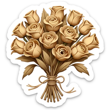 Dried bundle of flowers tied together sticker