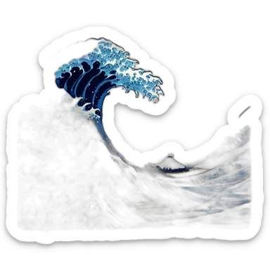 The Great Wave off Kanagawa sticker