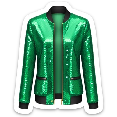 green sparkling jacket sticker