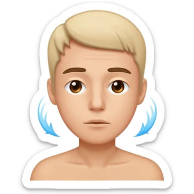 exhaling face sticker