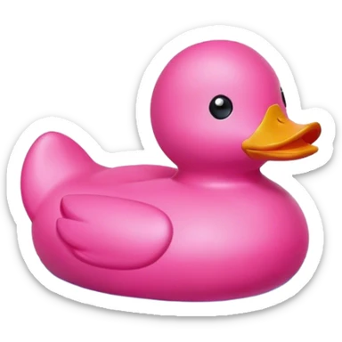Pink rubber duck sticker