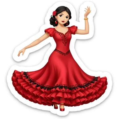 Flamenco dancer steps sticker