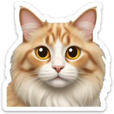 Ragdoll totally orange haired cat with golden eyes sticker