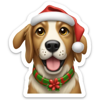 Christmas dog sticker