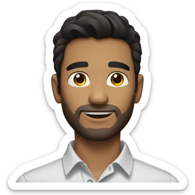 Handsome guy with dark hair no mustache  sticker