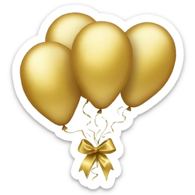 Gold balloons  sticker