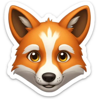 Different fox species together sticker