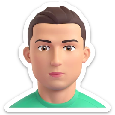 Cristiano Ronaldo iconic footballer portrait sticker