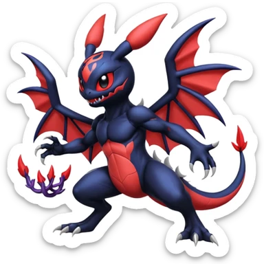 Venom-Stitch-Pikachu-Yveltal-Lunala-Fakémon-hybrid-creature (full body)  sticker