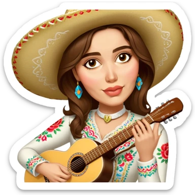 Mariachi Guitarist sticker