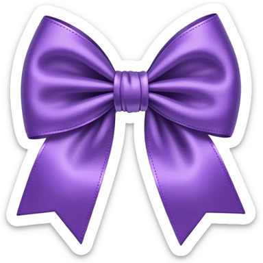 Coquette purple bow sticker