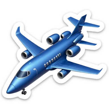 a cj2 jet plane the solid color dark blue sticker