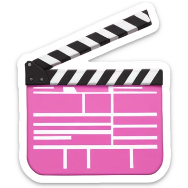 clapboard in pink sticker