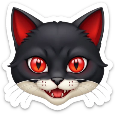 vampire cat sticker