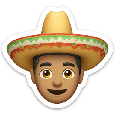 Mexican sombrero small sticker