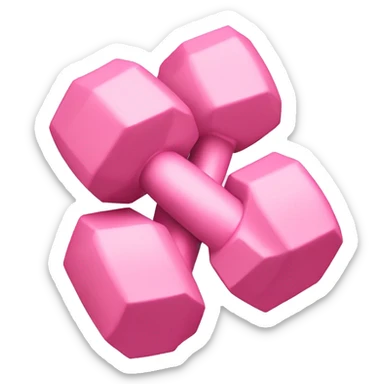 Baby pink dumbbells sticker