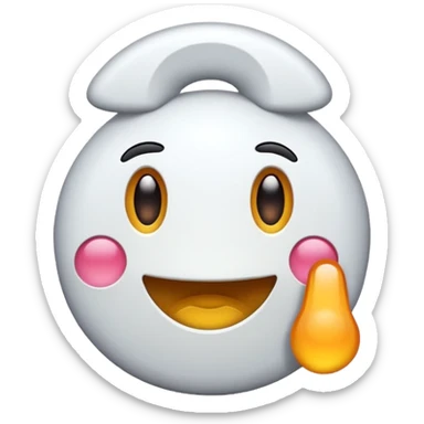 crie um fone de ouvido de cor branca sticker