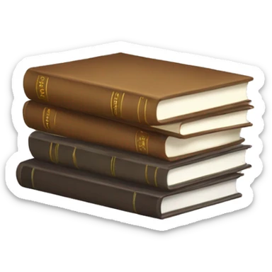 neutral stack of books sticker
